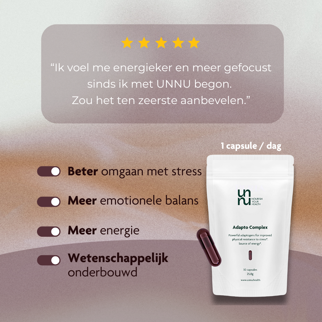 adaptogenen ashwaganda meer energie minder stress meer emotionele balans maca rhodiola rosea wetenschappelijk onderbouwde supplementen adaptogeen supplement